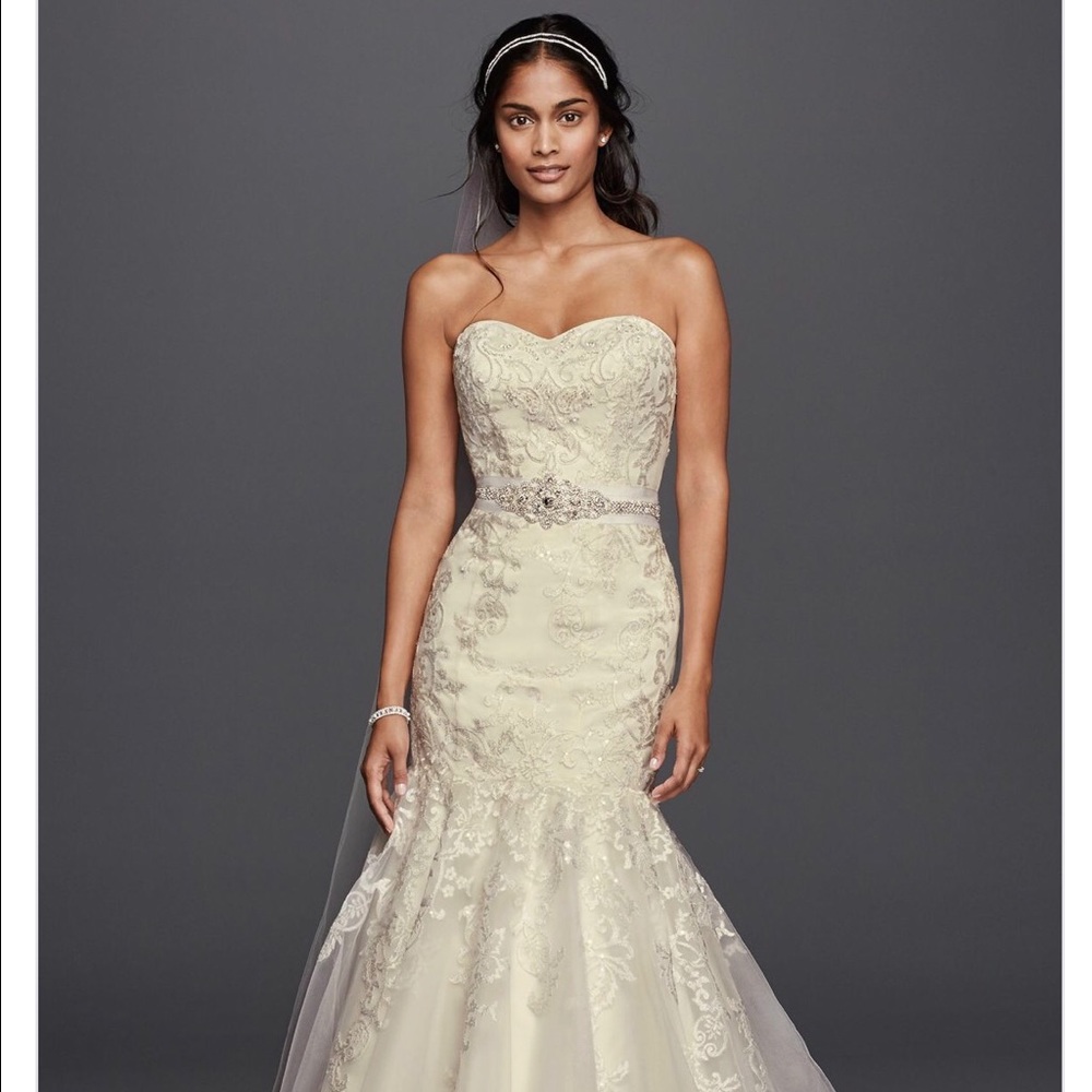 Tulle jewel lace wedding dress
