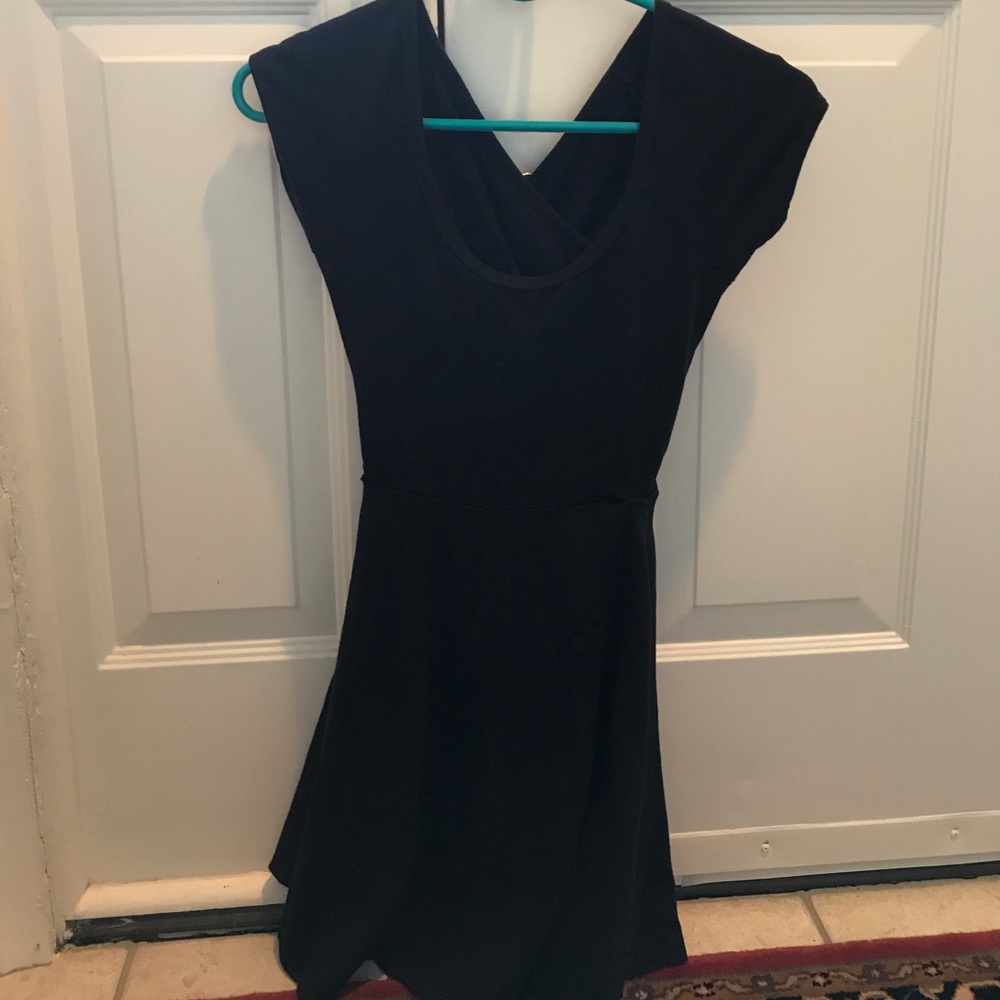 Brandy Melville black open back criss cross dress