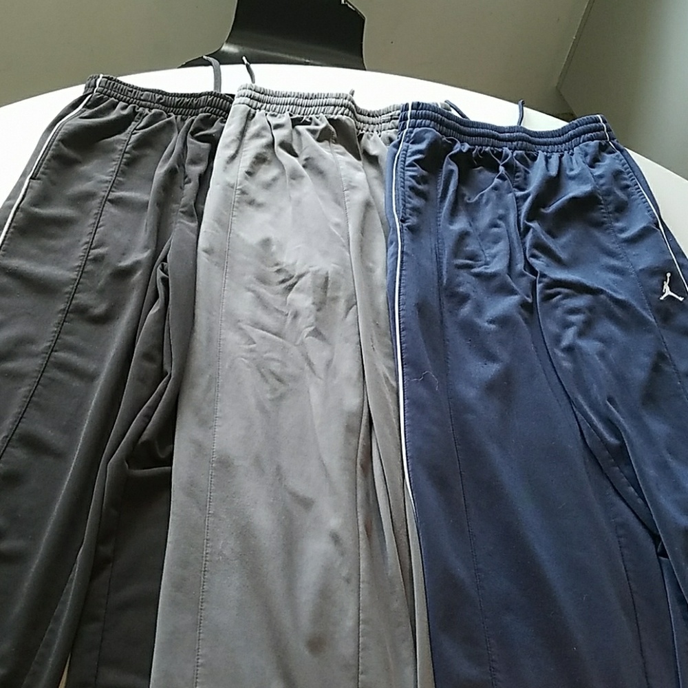 Jordan Sweat Pants Boys Large Black Gray & Blue