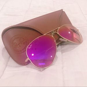 Matte Pink Ray-Ban Aviator Sunglasses