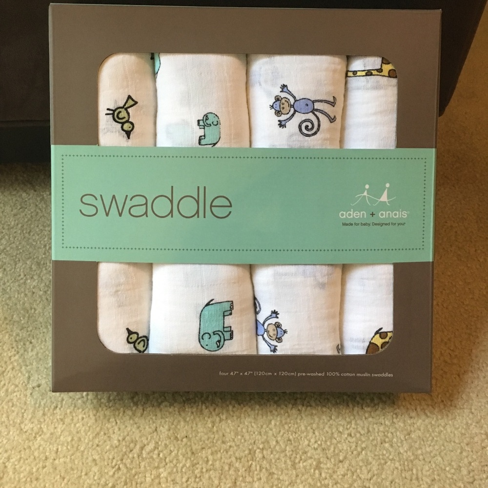 Aden + Anais 4 pack Cotton Swaddle Blankets