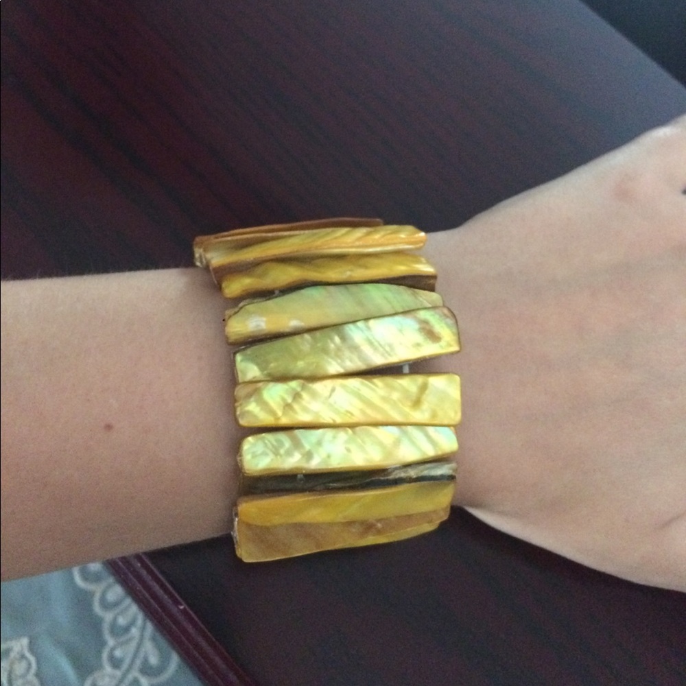 Yellow Beaded Bracelet