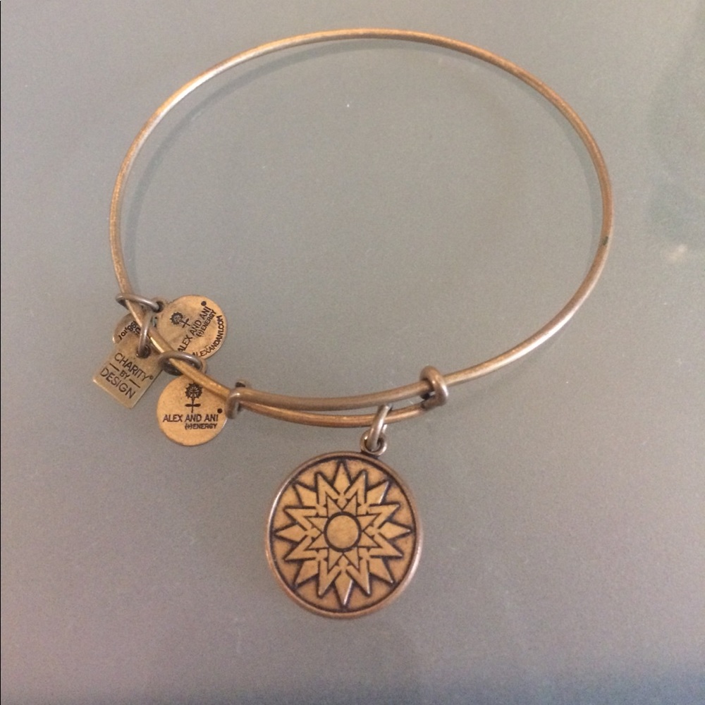 Alex and Ani Sun charm bangle