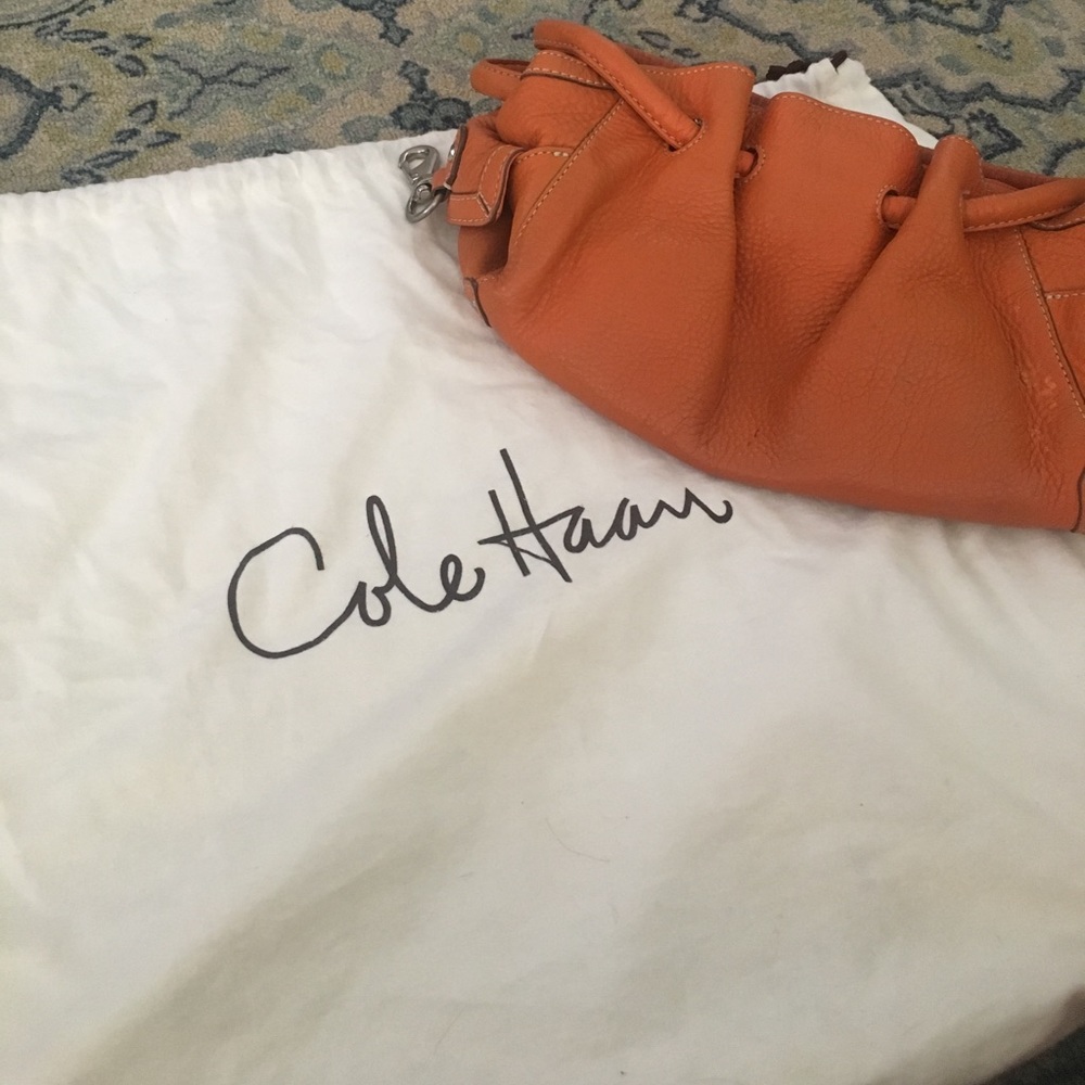 Orange leather Cole Haan bag