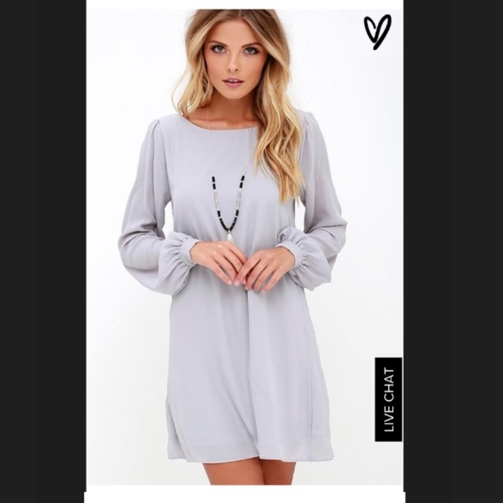 Light Gray Mini Shift Dress