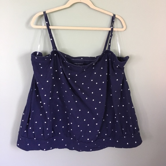 Lane Bryant Tops - Lane Bryant size 3X navy camisole w/ silver ⭐️