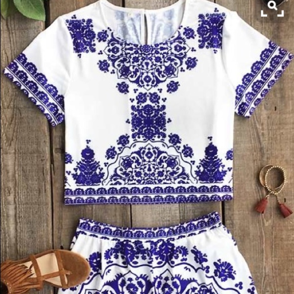 Never Worn Summer Top and Short Combo