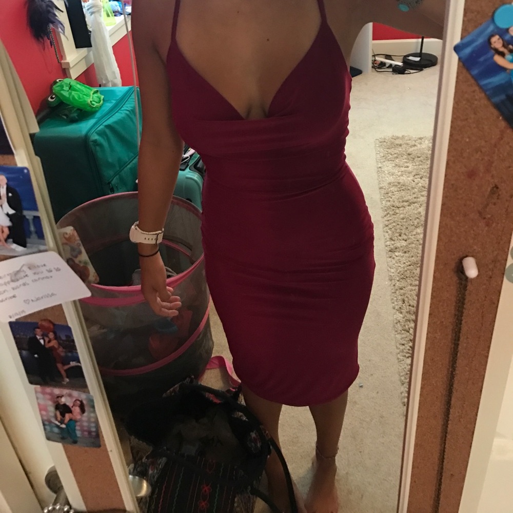Maroon/purple tight dress