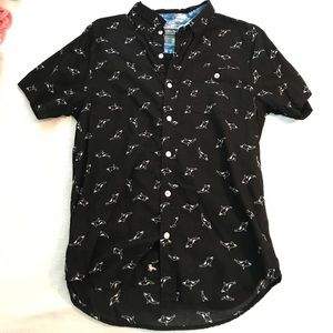 Modern Amusement Short Sleeve Button Down