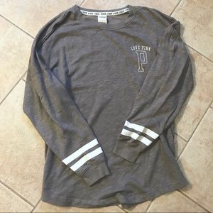 Victoria secret pink varsity crew. Gray size M