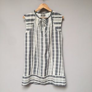 STRIPPED BLUE DRESS W/LINING
