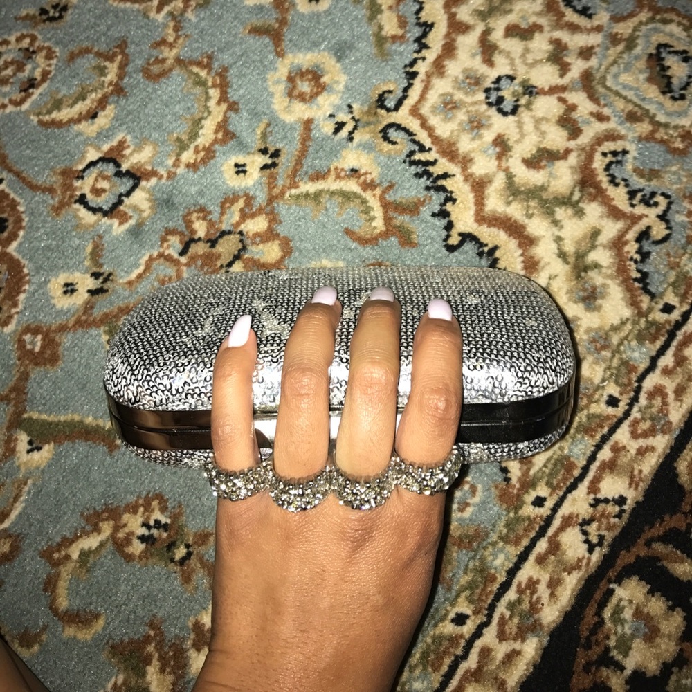 Sequence Brass Knuckle Clutch/Cross-body Bag