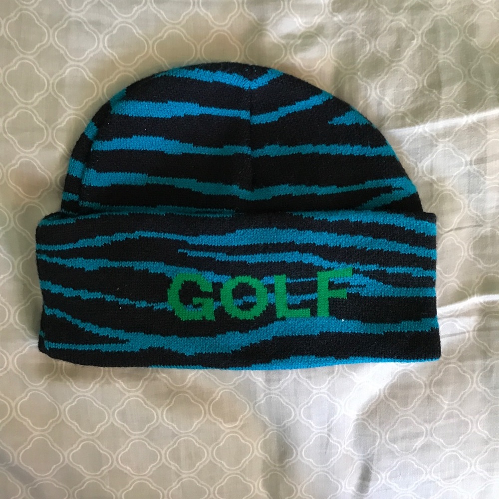 GOLFWANG | Blue Zebra striped beanie