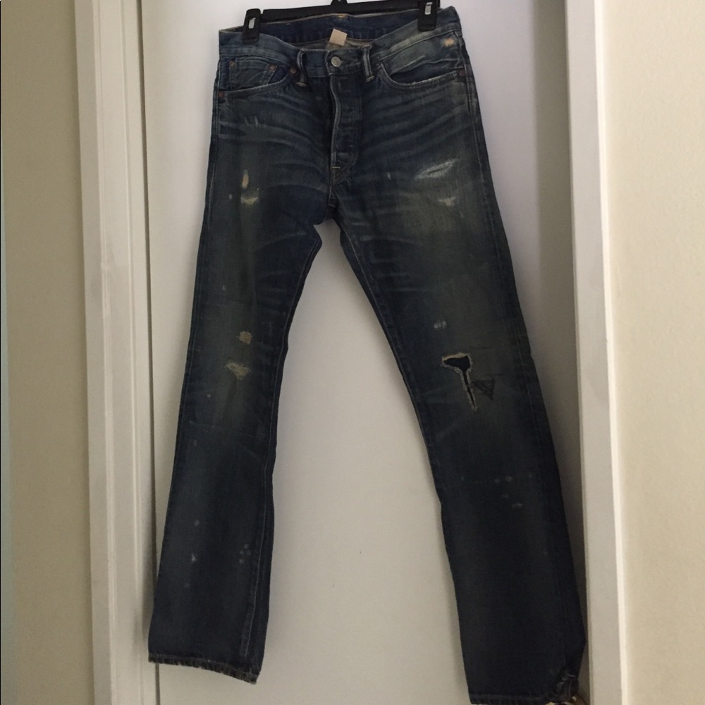 RRL low straight mens jeans