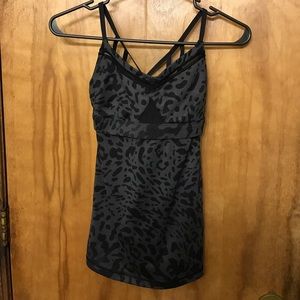 Lululemon Black Cheetah Mesh ATHLETIC TOP