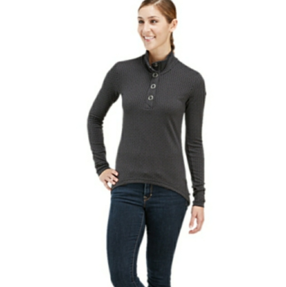 Merrell Indira Snap Placket Shirt in Shadow/Black