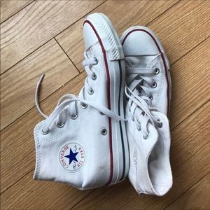 White converse high tops 6