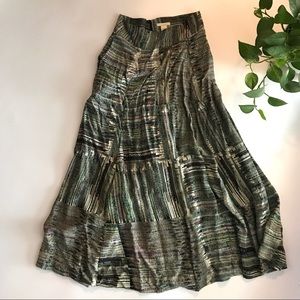 Abstract Pattern Maxi Skirt - Satiny, Flowy