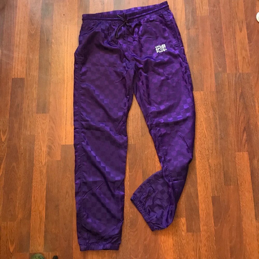 V FILES SPORT PLUS | Purple checkered active pants
