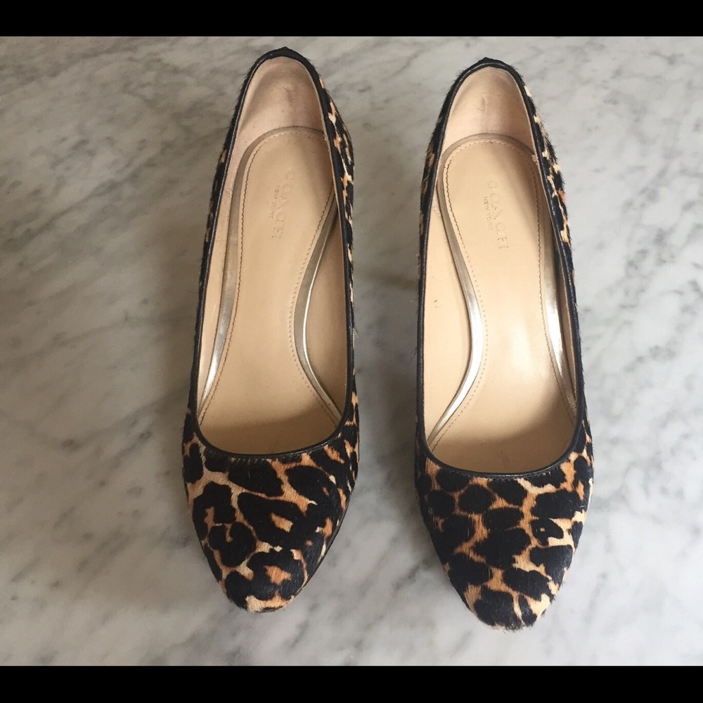 Leopard print Coach pumps