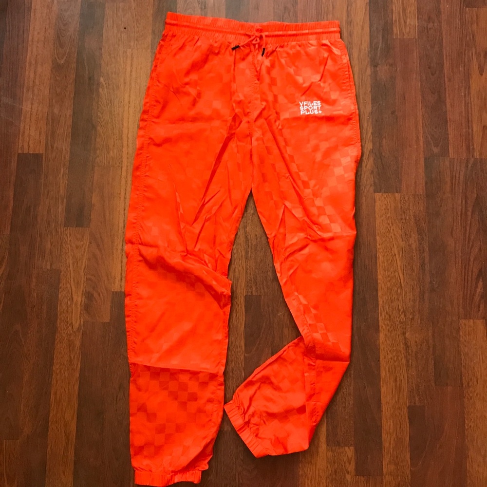 V FILES SPORT PLUS | Orange checkered active pants