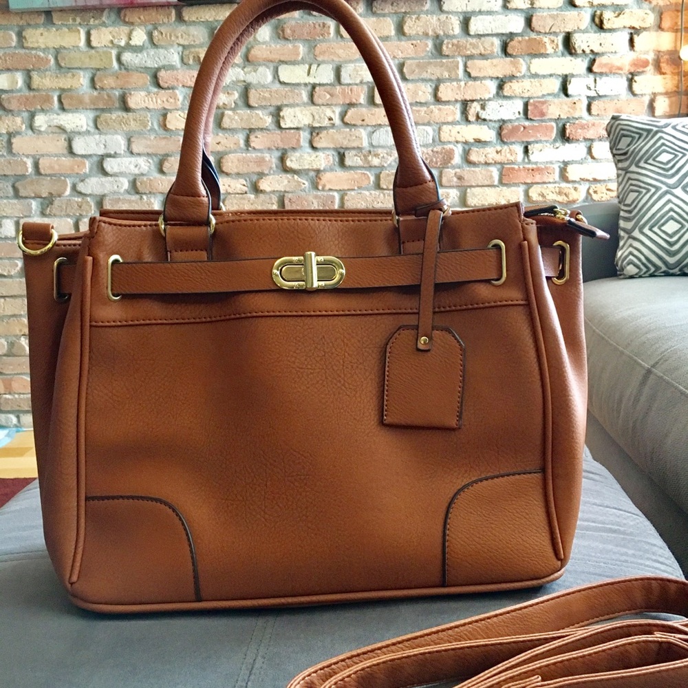 Cognac Satchel
