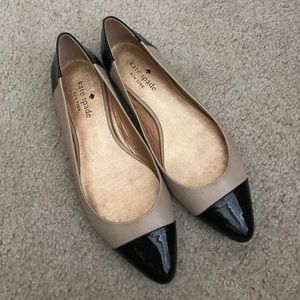 Kate Spade Pointed Toe Cap Flats - Size 6