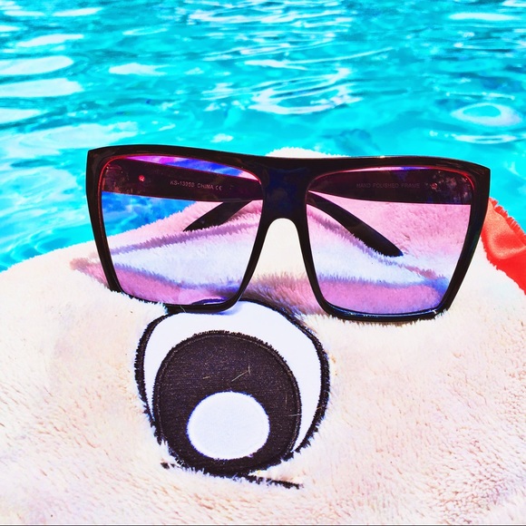 "Ailani" Oversized Square Flat Top Aviators - Picture 2 of 4