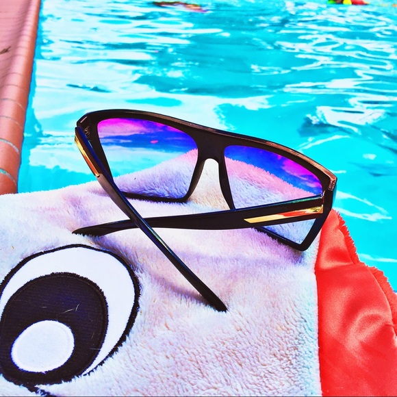 "Ailani" Oversized Square Flat Top Aviators - Picture 3 of 4