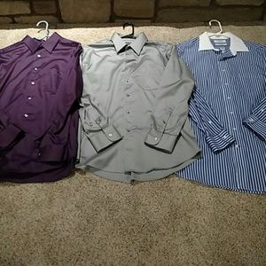 Lot of 3 Men's Dress Shirts