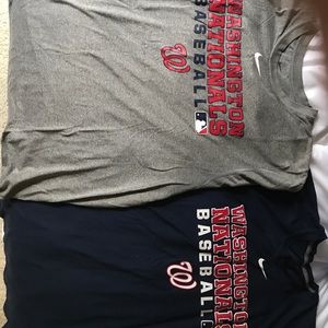 Light Grey & Navy Blue T-Shirts. Wash. Nationals.