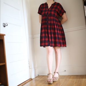 Anthropologie plaid dress