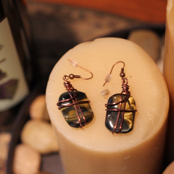 Wire Wrapped Earrings - Picture 2 of 2