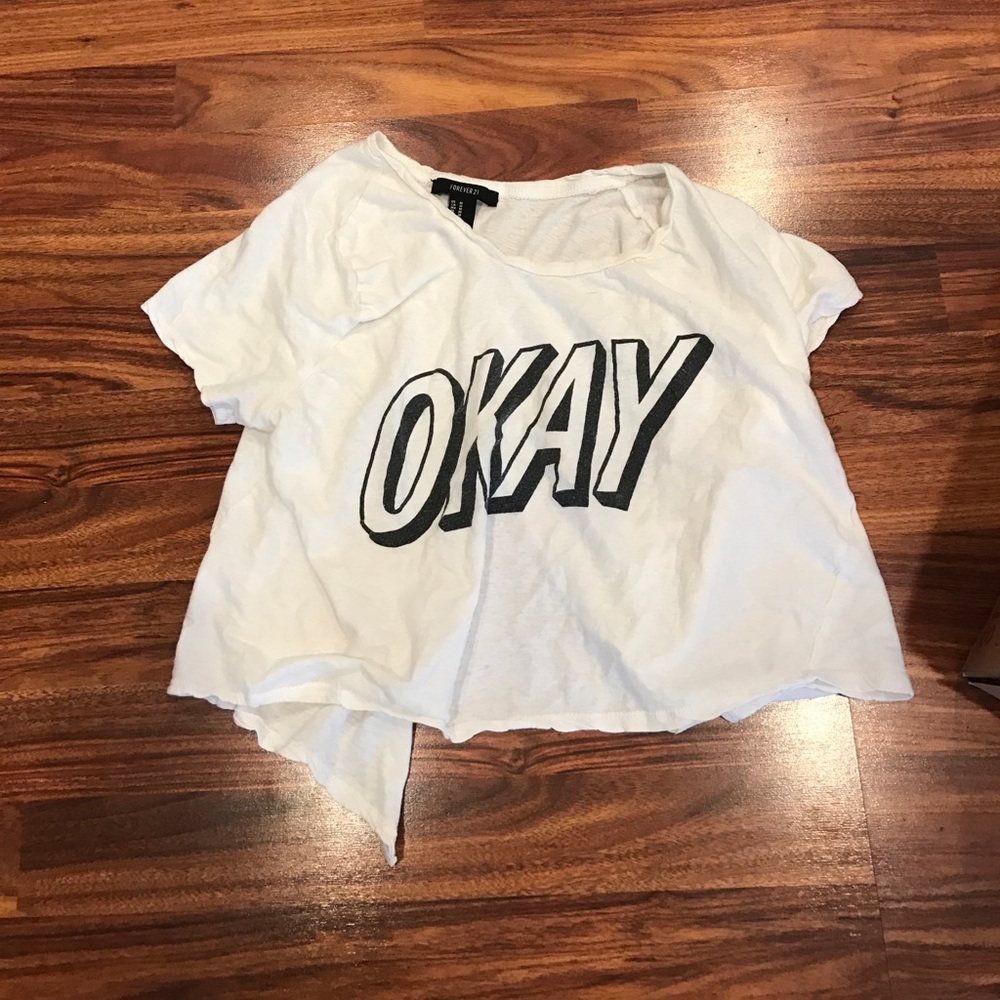 Forever 21 Okay crop top split back