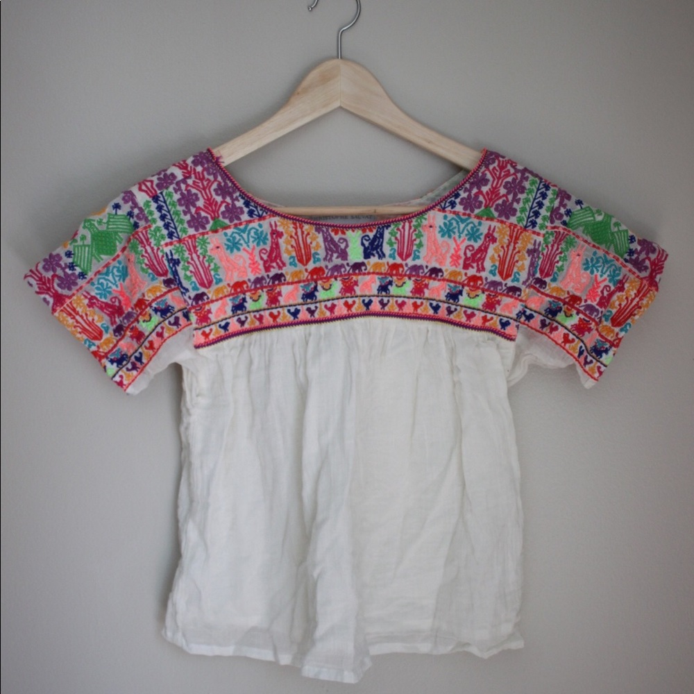 Embroidered Linen Croptop 🎉