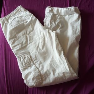 J CREW  favorite fit white cargo pants