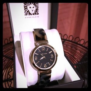 Anne Klein Gold Tone & Tortoise Watch