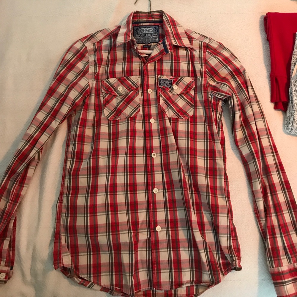 Super Dry Plaid Button Down