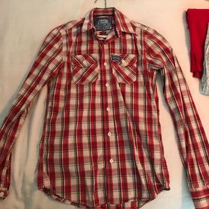 Super Dry Plaid Button Down