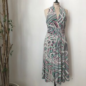 Tahari size Small geo wave print dress