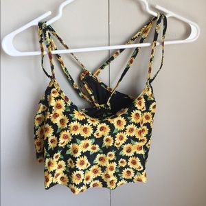Daisy Print Bikini Top