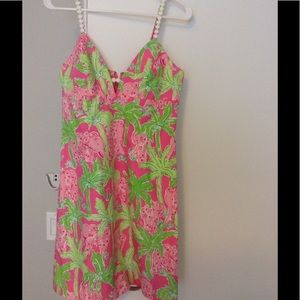 Lilly Pulitzer dress pink elephant jungle s 4