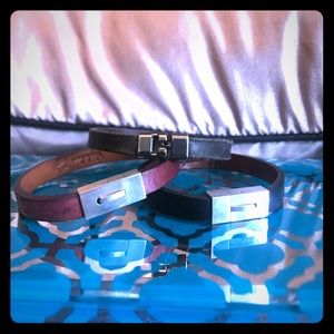 Leighelena Bundle 3 Leather Bracelets Unisex