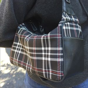 Nine West Black Plaid Purse