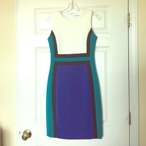 Calvin Klein color block dress NWOT