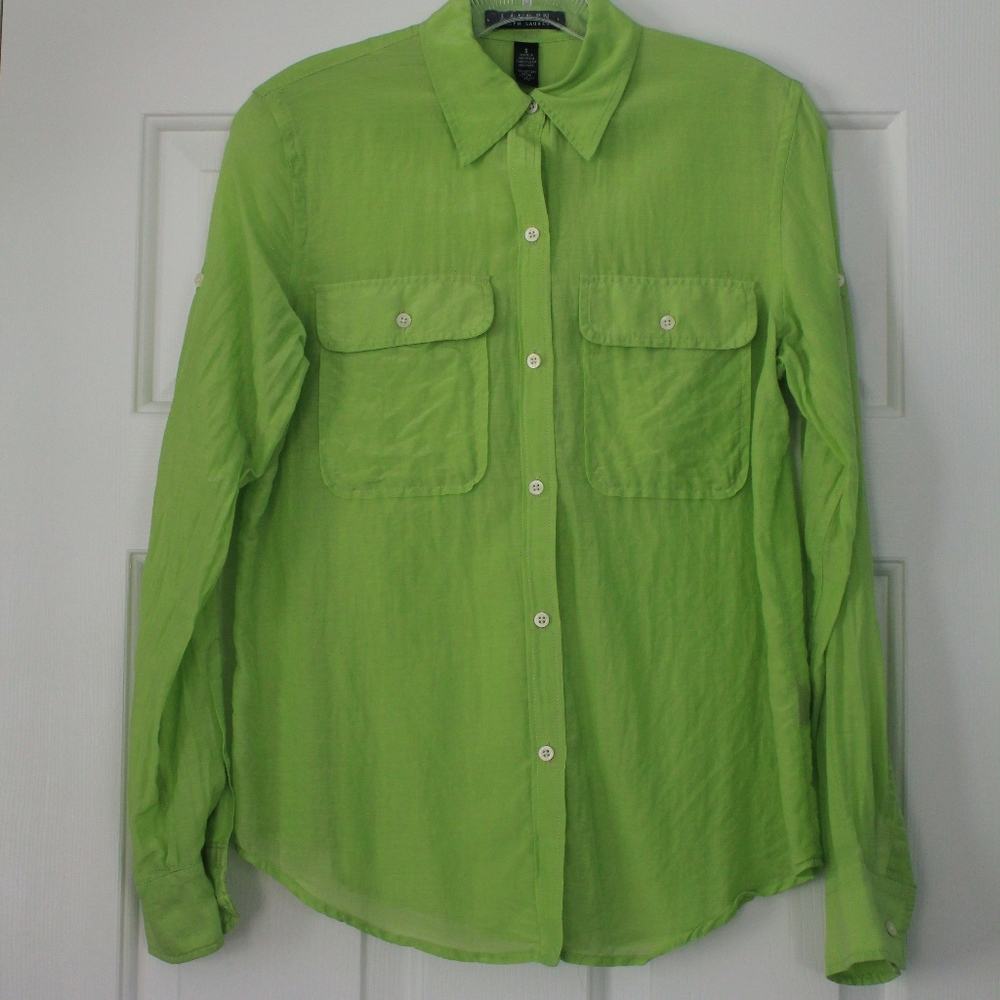 NWOT Lauren Ralph Lauren Cotton-Silk Blouse