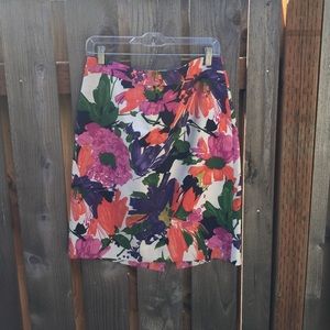 J. Crew No. 2 floral pencil skirt sz 12