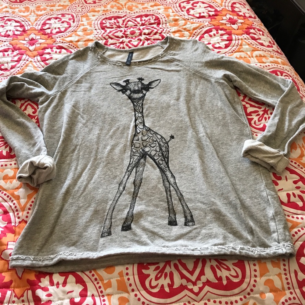 Distressed style giraffe top