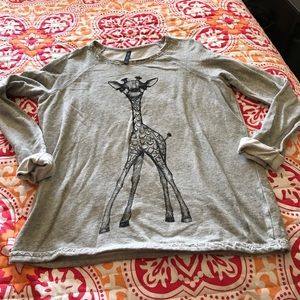 Distressed style giraffe top