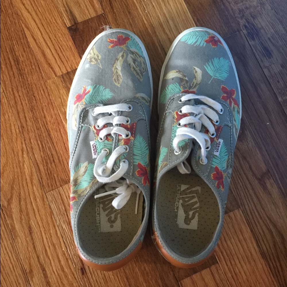 Men's Vans Grey Hawaiian Size 11.5